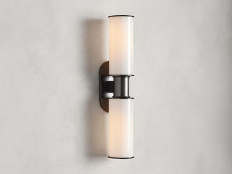 Harlin 2-Light Wall Sconce in Milk | Arhaus Fire Pit Lighting, Seat Cleaner, Fireplace Mantel Decor, Bathroom Aesthetic, Glass Cloche, Wall Art Wallpaper, Burnished Brass, Dining Table With Bench, Framed Mirror Wall