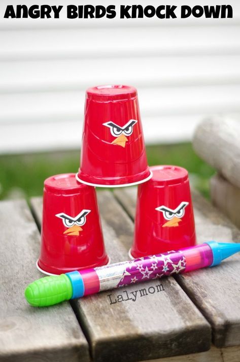 Diy Outdoor Games For Kids, Diy Angry Birds, Diy Outdoor Games, Angry Birds Game, Summer Fun Ideas, Outdoor Water Play, Video Game Crafts, Water Play For Kids, Outdoor Games For Kids