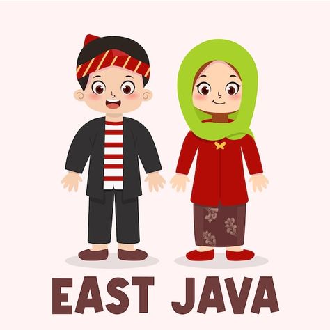 Nusantara Art, Java Traditional Clothing, Indonesia Traditional, Kujang Sunda Art Vector, Indonesian Clothing, Adat Banjar, East Java, Java, Teacher Help