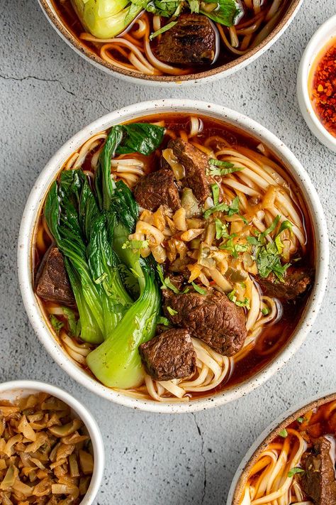 Slow-Simmered Taiwanese Beef Noodle Soup Is the Ultimate Winter Dish Taiwanese Beef Noodle Soup, Beef Soup Bones, Longevity Noodles, Chinese Noodle Recipes, Pickled Mustard Greens, Pan Fried Noodles, Noodle Soup Recipe, Beef Noodle Soup, Winter Dishes