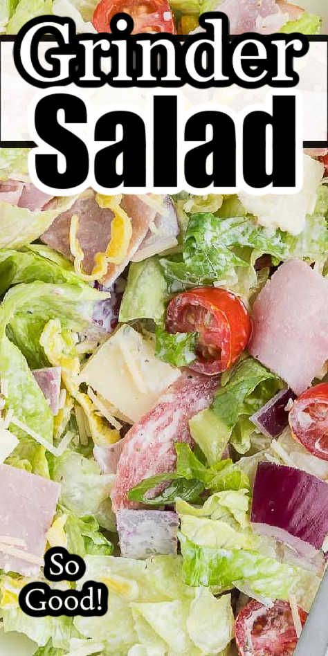 This grinder salad is similar to an Italian chopped salad, that's so full of flavor! Grinder Salad, Grinder Sandwich, Side Salad Recipes, Italian Chopped Salad, Ham Salad, Chicken Curry Salad, Salad Recipes For Dinner, Health Dinner, Protein Recipes