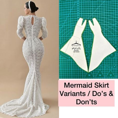 Mermaid Skirt Pattern, Dresses Sewing, Mermaid Skirt, Diy Sewing Clothes, Like And Share, Mom Dress, Dress Sewing Pattern, Skirt Design, Mermaid Dresses