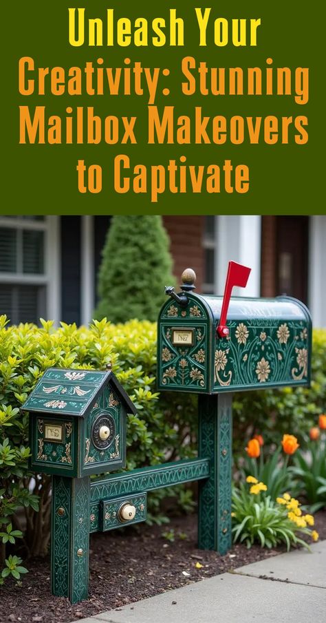 Creative Mailbox Ideas to Inspire You Mailbox Ideas Curb Appeal, Mailbox Post Ideas, Creative Mailbox Ideas, Creative Mailbox, Unique Mailboxes, Mailbox Ideas, Mailbox Design, Bee House, Mailbox Post