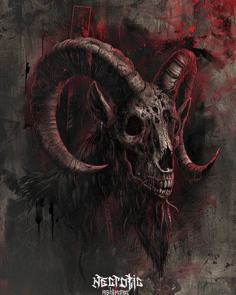 𝔑𝔢𝔠𝔯𝔬 𝔇𝔞𝔯𝔨𝔫𝔢𝔰 -- THE GOAT ☠️The artworks on @necrotic.nightmares are fictional and non-existing places,characters and entities #darkart #goat #goatskull #thegoat #necroticnightmares Goat Skull, January 29, The Goat, Dark Art, Goats, On Instagram, Quick Saves, Instagram