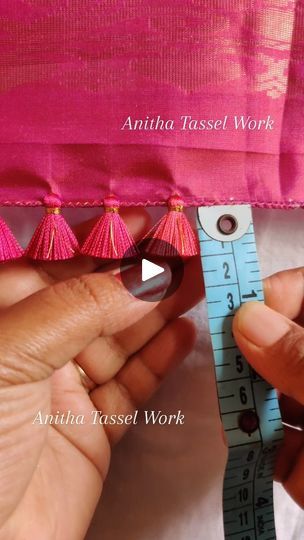 Saree Knots Designs, Baby Kuchu Designs Saree, Baby Kuchu Designs, Saree Kuchulu, Saree Kuchu New Designs, Couching Stitch, Saree Tassels Designs, Saree Kuchu Designs, Indian Women Fashion