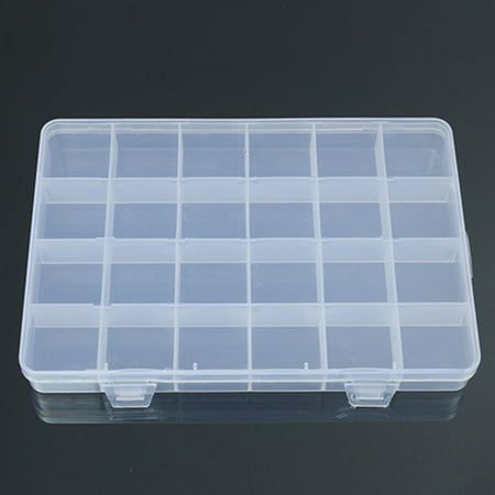 "Description: 24 compartments and buckles design, this storage box is large capacity and convenient for you to use. Featuring wide application, this storage box can be used to storage pills, keys, fishing hooks, anklets, earrings, bracelets, necklaces, etc. Made of food grade pp material, this storage box is eco-friendly and durable. The length of the storage box is 19.2cm, the width is 13.2cm and the height is 2.3cm. It is suitable for home, school, travel, hotel, office and other occasions. It Diy Storage Containers, Craft Organization Diy, Clear Plastic Storage Containers, Craft Organizer, Stackable Bins, Bead Storage, Plastic Container Storage, Plastic Organizer, Home Office Storage