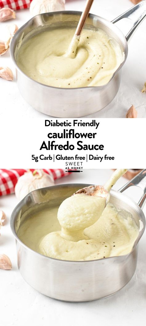 Sweetashoney.co - RECIPE: https://www.sweetashoney.co/cauliflower-alfredo-sauce/ This Cauliflower Alfredo Sauce is a healthy, dairy-free Alfredo Sauce recipe made from cauliflowers florets. It’s a delicious low-carb vegan sauce for pasta or steamed vegetables. | Facebook Dairy Free Alfredo Sauce, Cauliflower Alfredo Sauce, Dairy Free Sauces, Vegan Sauce, Sauce For Pasta, Cauliflower Alfredo, Cauliflowers, Alfredo Sauce Recipe, Vegan Sauces