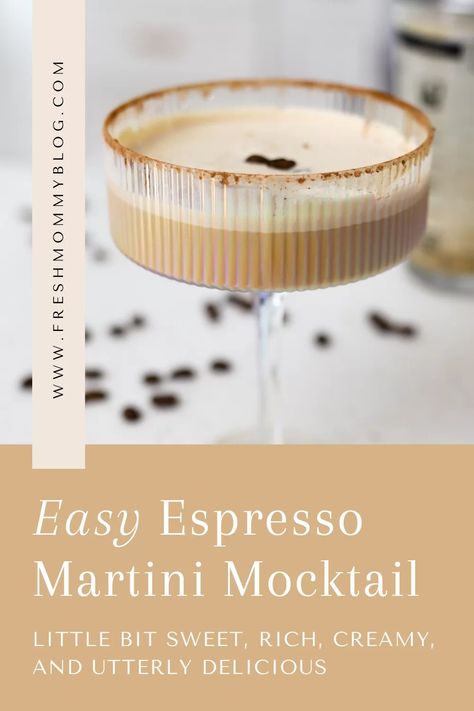 Non-stop party in a glass – my Espresso Martini Mocktail is a little bit sweet, rich, creamy, and utterly delicious! Shaken, not stirred! Espresso Martini Mocktails, Holiday Espresso Drinks, Espresso Martinis Aesthetic, Mocktail Espresso Martini, Espresso Martini Mocktail, Nespresso Espresso Martini Recipe, Espresso Mocktail Recipe, Non Alcoholic Espresso Martini, Espresso Martini Kit Gift