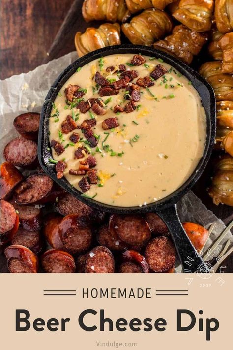 This Beer Cheese Dip is creamy, cheesy, and indulgent, and is perfect for any appetizer cravings you have for beer and cheese and is the ultimate game day dip. The best part is that this recipe is also super easy to make! Pub Style Beer Cheese Dip, Campfire Appetizers, Breadless Recipes, Homemade Beer Cheese, Super Bowl Foods, Game Day Dip, Beer Cheese Dip Recipe, Beer Cheese Fondue, Cheese Dips