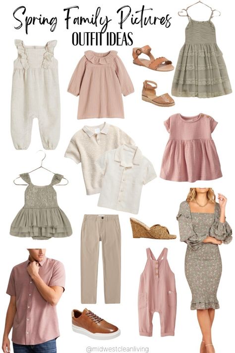 sage, dusty rose, and cream family photo color scheme, family photos, family outfit ideas, spring photo outfit ideas, spring family photo, spring outfit, sage outfit, dusty rose outfit, coordinating outfits, easter outfit, family pictures, holiday photos, holiday family pictures, holiday family outfit, easter family outfit Follow me in the @LTK shopping app to shop this post and get my exclusive app-only-content! #liketkit #LTKSeasonal #LTKstyletip #LTKfamily @shop.ltk https://liketk.it/4wcFC Easter Picture Outfits Family, Spring Family Picture Color Scheme, Sage Green And Blush Family Photos, Dusty Rose And Sage Green Family Photos, Spring Family Outfit Ideas, Couples Easter Outfits, Easter Family Outfits Color Combos, Spring Outfits Photoshoot Family, Spring Extended Family Pictures Outfits