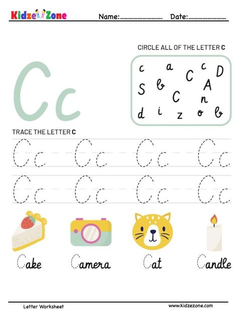 Letter C Worksheet, C Worksheet, Letter C Worksheets, Complex Sentences Worksheets, Jolly Phonics Activities, The Letter C, Letter Tracing Worksheets, Alphabet Worksheets Preschool, Jolly Phonics