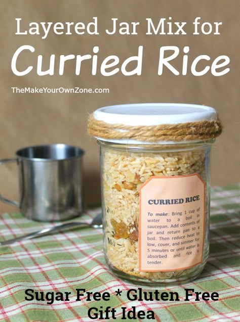 Hospitals Gluten Free Mixes In A Jar, Instant Dry Soup Mix Recipes, Rice Mixes In A Jar, Rice Mix Recipes, Jar Soup, Mason Jar Soup, Mason Jar Mixes, Curried Rice, Jar Mixes