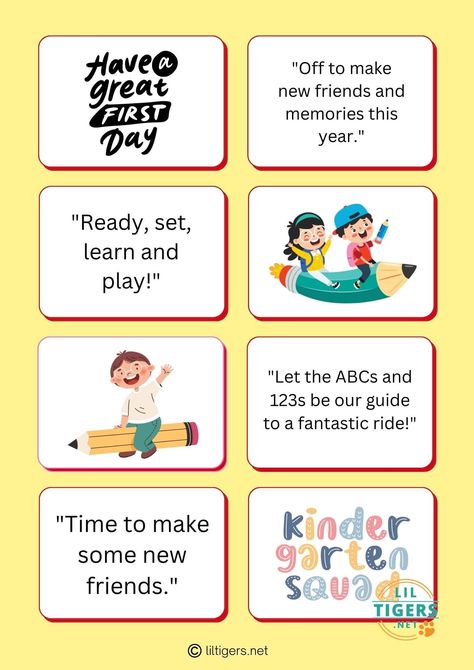 Free Printable First Day of Kindergarten Quotes First Day Of Kindergarten Quotes, First Day Of School Quotes For Kids, Kindergarten Quotes, Fun Printables For Kids, Welcome Quotes, First Day Of Kindergarten, Kids Printables, Welcome Students, World Of Wonder