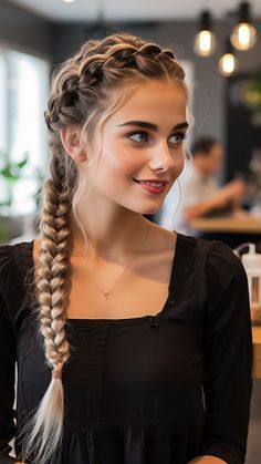 Braid Elegant Hairstyles, Fantasy Braid Hairstyles, Easy Hairstyles For Long Hair Braids, Braids For Long Hair White Women, Braided Hairstyles For White Women, Braids For White Women, Fantasy Hairstyles, Dragon Braid, Goddess Hair