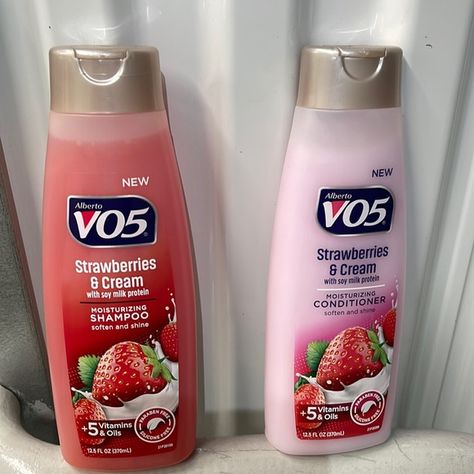 V05 Strawberries & Cream Shampoo Conditioner Strawberry Shampoo, David Boreanaz Angel, David Boreanaz, Makeup Stuff, Shampoo Conditioner, Strawberries And Cream, Shampoo And Conditioner, Strawberries, Hair Care