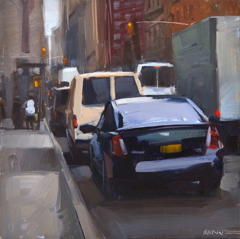 Carol Marine's Painting a Day: Town Car Carol Marine, Marine Paint, Painting A Day, Urban Painting, Building Painting, Marine Painting, Marine Art, City Painting, Town Car