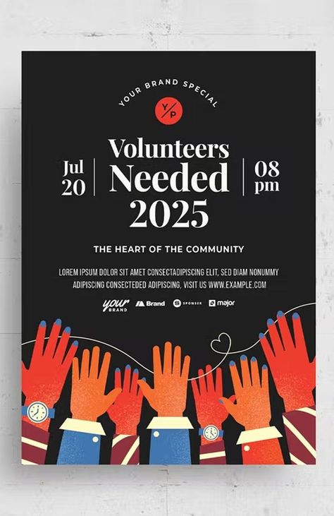 Volunteers Needed Flyer Template AI, PSD Volunteer Poster Design Ideas, Volunteer Poster Design, Volunteer Design, Volunteer Flyer, Informational Poster, Course Poster, Pakistan Resolution Day, Charity Poster, Church Banners Designs