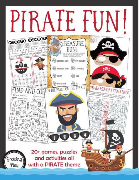 Pirate Birthday Games and Activities Pirate Birthday Games, Pirate Party Games, Pirate Activities, School 2021, Pirate Games, Pirate Day, Pirate Birthday Party, Games Activities, Pirate Birthday