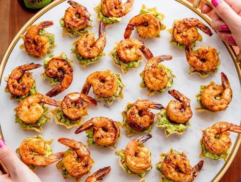 Summer Party Appetizers, Shrimp Tostadas, Shower Appetizers, Summer Appetizers Easy, Shrimp Appetizers, Cold Appetizers, Summer Appetizer, Easy Shrimp, Appetizers For Party