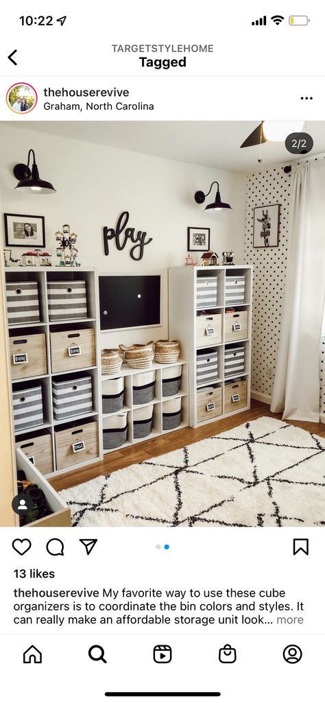 Large Toy Storage Ideas Playroom, Dresser In Playroom, Toy Storage Cube Shelves, Small Bedroom Toy Storage Ideas, Cubby Ideas Bedroom, Playroom Cube Organizer, Cube Storage Wall Ideas, Toy Storage Small Bedroom, Cube Storage Entertainment Center