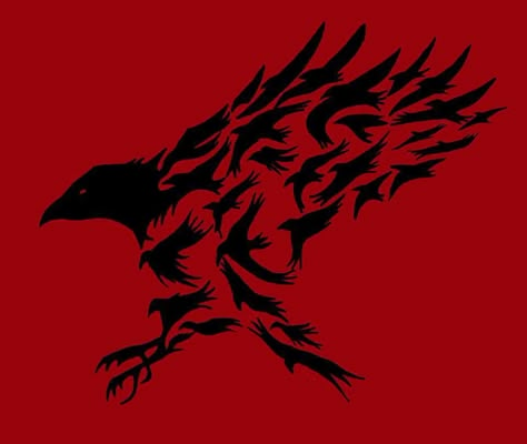 A blood crow, might inverse this, Red crows on a white background somewhere on kit Red Crow Aesthetic, Emblem Ideas, Pretty Pfp, Crow Logo, Red Crow, Comic Con Outfits, Red Raven, Crow Tattoo, Crow Art