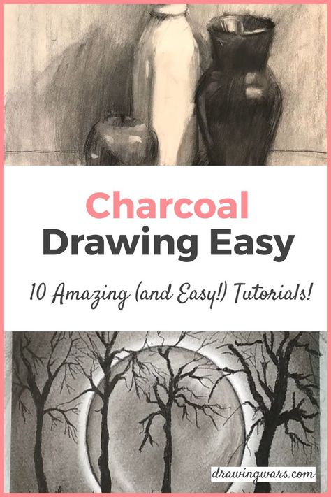 The Best 10 Tutorials on Charcoal Drawing Easy Step by Step. Learn Charcoal Drawing Easy with the Best Online Video Tutorials for Kids and for Adults and many more techniques! Charcoal Drawing Easy Simple, Charcoal Drawing Easy Sketch and more! They're very easy both for beginners, intermediate and advanced artists! Drawing ideas with pencils and more techniques! Elementary Charcoal Art, Charcoal Art Step By Step, Charcoal Art Ideas For Beginners, How To Draw With Charcoal For Beginners, Charcoal Tutorial Step By Step, Charcoal Art Easy To Draw, Step By Step Charcoal Drawing, Charcoal Easy Drawing, Watercolor And Charcoal