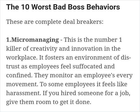 Bad Manager Quotes, Bad Boss Quotes, Work Environment Quotes, Micromanaging Boss, Terrible Boss, Bad Managers, Environment Quotes, Inspire Employees, Workplace Quotes