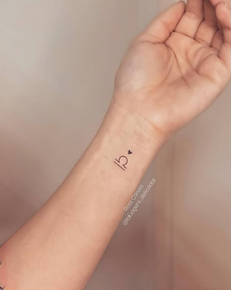 Mini Libra Tattoos, Libra Heart Tattoo, Fine Line Libra Tattoo, Minimalist Libra Tattoo Ideas, Libra Symbol Tattoo, Libra Scale Tattoo Heart And Brain, Small Tattoos For Libras, Libra Tattoos, Libra Alignment Tattoo