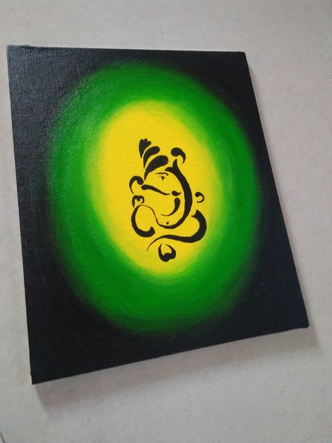 Fevicryl Painting Ideas, Vinayagar Painting, Ganesha Abstract, Abstract Silhouette, Painting Easy, Krishna Painting, Lord Ganesha, Canvas Art Painting, Ganesha