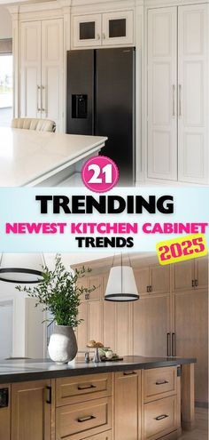 Kitchen Cabinet That Looks Like Furniture, Cabinets.com Kitchens, Cabinet Facing Styles, Flat Face Kitchen Cabinets, Kitchen Cabinet Ideas For Small Kitchens, Best Color Kitchen Cabinets, New Cabinets Kitchen, Kitchen Trends For 2025, Kitchen Design 2025 Trends