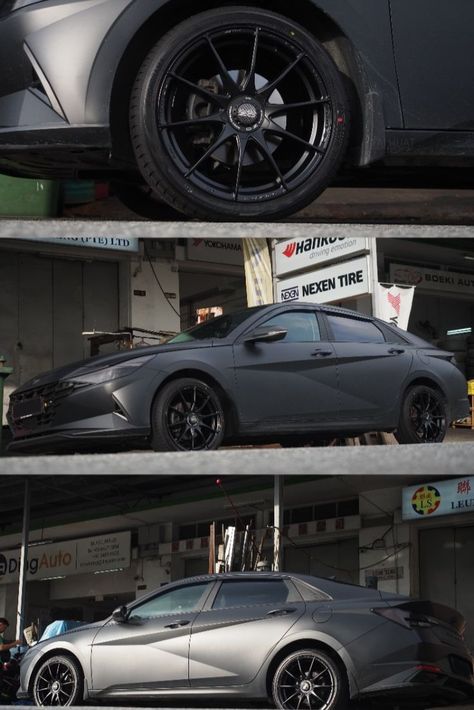 Hyundai CN7 OZ Racing Formula HLT 5h MATT BLACK YOKOHAMA BluEarth GT-AE51 Konig Wheels, Yokohama, Your Perfect, Singapore, Engineering, Sports, Black