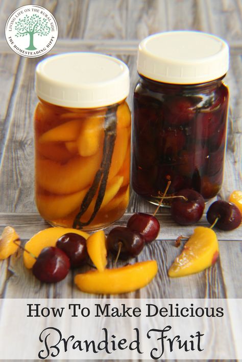 Preserve your fruits without canning-try brandied fruit Brandied Fruit, Canning Fruit, Freezer Jam, Liqueurs Recipes, Fruit Slices, Fruit Leather, Fruit Preserves, Ball Mason Jars, Snacks Für Party