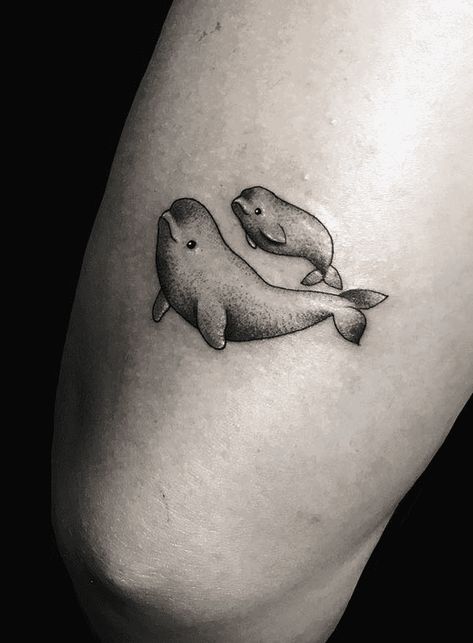 Balooga Whale Tattoo, Beluga Tattoo, Beluga Whale Tattoo, Ocean Life Tattoos, Seal Tattoo, Lettering Tattoos, Tattoo Artist Tattoo, Free Tattoo Designs, Whale Tattoos