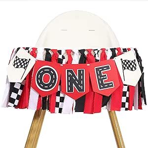 Race Car High Chair Banner - Fast One Birthday Party Decorations,Red Vintage Racing 1st Birthday Highchair Banner,Race Car Boy Smash Cake Banner,Racing Garland With Black And White Checkered Flags Race Theme First Birthday, 1st Birthday Boy Race Car Theme, Disney Cars 1st Birthday Party Ideas, Nascar First Birthday Party, First Birthday Race Car Theme, F1 First Birthday Party, 1st Lap Around The Track Birthday, Racing Birthday Party Ideas, Race Theme Birthday Party