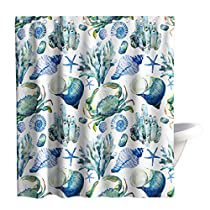 Check this out! Coastal Shower Curtain, Ocean Pattern, Art Shower Curtain, Bathroom Partitions, Beach Shower, Bathroom Shower Curtain, Set Decor, Ocean Decor, Blue Bathroom