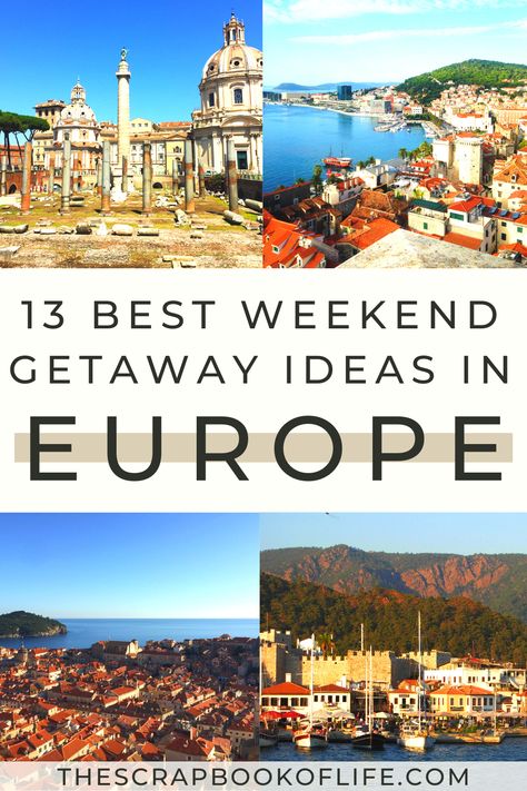 10+ Best city break destinations in Europe Couples Weekend Getaway Ideas, Best Weekend Getaways For Couples, Couples Weekend Getaway, Europe Weekend Trips, Cheap Weekend Getaways, Travel Europe Destinations, Trips In Europe, Getaways For Couples, Bucket List Europe