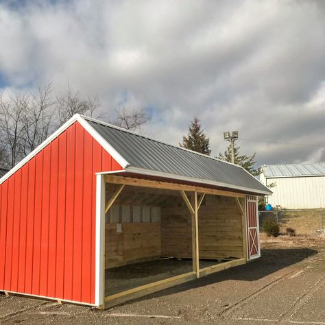 Loafing Sheds: The Important Facts | Esh's Utility Buildings Loafing Shed Plans, Loafing Shed With Tack Room, Horse Pallet Shelter, Loafing Sheds For Horses, 3 Sided Horse Shelter, Store Firewood, Field Shelters, Loafing Shed, Utility Buildings