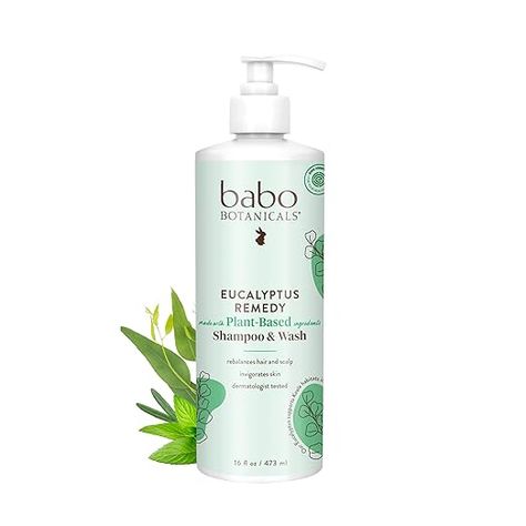 Amazon.com: Babo Botanicals Eucalyptus Remedy Shampoo & Wash - Invigorating Eucalyptus & Rosemary Essential Oils -For all Ages - EWG Verified - Vegan - Cruelty Free : Beauty & Personal Care Babo Botanicals, Essential Oils Rosemary, Hair Scalp, Cruelty Free Beauty, Wet Hair, Beauty Routines, Body Wash, Rosemary, Cruelty Free