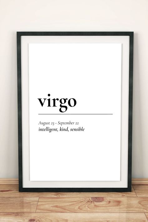 #Virgo energy 💕 Virgo Wall Art, Virgo Definition, Horoscope Signs Dates, Virgo Energy, Virgo Girl, Spiritual Wall Art, Positive Traits, Screen Printer, Horoscope Signs