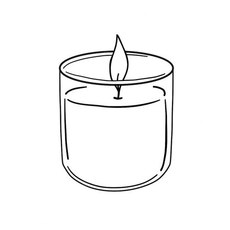 Candle Sketch Art, Candle Line Drawing, How To Draw Candles, Candle Line Art, Candle Drawing Art, Candle Art Drawing, Spirit Candles, Candles Drawing, Candle Black And White