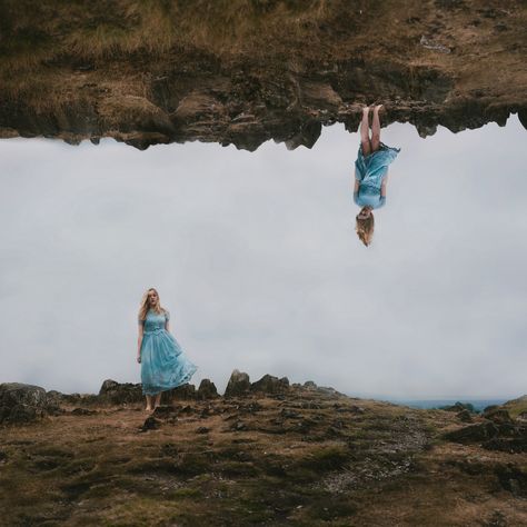 Laura Williams Photography, Surreal Photoshoot Ideas, Creative Band Photoshoot, Surrealism Photography Creative, Surrealism Photography Portraits, Surrealism Video, Surreal Photoshoot, Upside Down Photography, Band Photoshoot Ideas