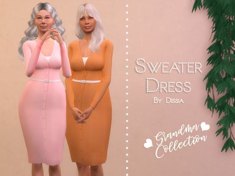 The Sims Resource - Sweater Dress - Grandma Collection Sims4 Cc Grandma, Sims 4 Cc Elderly Clothes, Elder Sims 4 Cc Clothes, Sims 4 Cc Clothes For Elders, Sims 4 Grandma Clothes, Elder Clothes Sims 4 Cc, Sims 4 Cc Grandma Clothes, Sims 4 Elder Clothes, Sims 4 Cc Elder Clothes