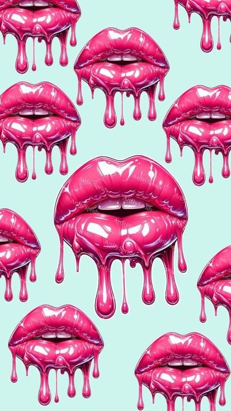 Sugar Skull Art Drawing, Acab Tattoo, Lip Artwork, Characters From Movies, Pop Art Lips, Lips Art Print, Sparkle Lips, Lip Art Makeup, Lip Wallpaper