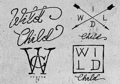 Wild Child Child Tattoo Ideas, Wild Child Tattoo, Child Tattoo, Wild Tattoo, Tattoos For Kids, Mom Tattoos, Wild Child, Typography Inspiration, Piercing Tattoo