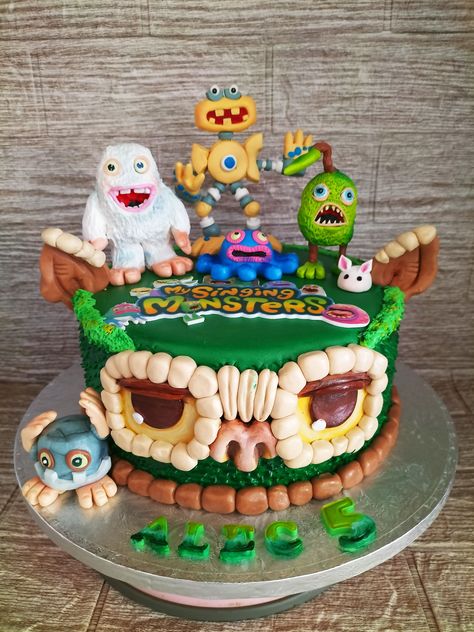 Singing Monsters Cake, My Singing Monsters Cake, My Singing Monsters Birthday Party, Monsters Cake, Monster Birthday Cakes, My Singing Monsters, Monster Cake, Monster Birthday Parties, Singing Monsters