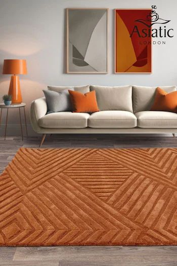 Buy Wool Homeware Rugsrunnersdoormats Online | Next UK Desert Sand, Orange Area Rug, Diy Wall Art, Modern Classic, Favorite Things List, Rug Size, Area Rug, Area Rugs, Apartment