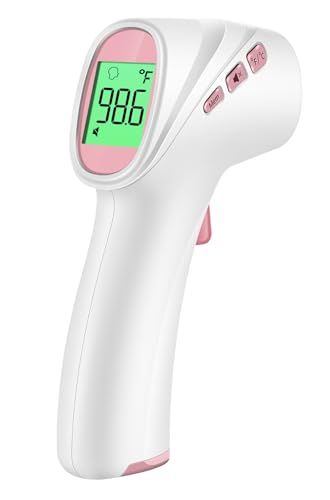 No-Touch Forehead Thermometer, Infrared Digital Thermometer for Adults, Kids & Babies, LCD Backlight Display, Fever Alarm and 1s Instant Reading - Pink Check more at https://hibukvita.com/shop/medical-and-health-devices/thermometers/no-touch-forehead-thermometer-infrared-digital-thermometer-for-adults-kids-babies-lcd-backlight-display-fever-alarm-and-1s-instant-reading-pink/ Thermometer Aesthetic, Health Device, Forehead Thermometer, Digital Thermometer, Beauty Products, Medical, Reading, Health