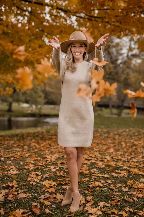 10 Best Affordable Sweater Dresses for Fall: Cute sweater dress outfits to wear with boots for fall. #sweaterdress #sweaterdresses #sweaterdressoutfit #sweaterdresswithboots #fallsweaterdress Outfits To Wear With Boots, Fall Sweater Dress Outfits, Cream Sweater Dress Outfit, Sweater Dresses For Fall, Sweater Dress Outfit Fall, Sweater Dress Outfits, Fall Dress Trends, Cream Sweater Dress, Dresses For Fall