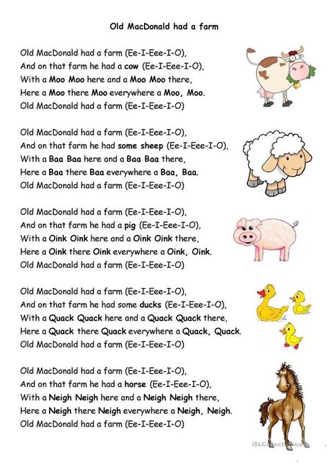 Old Mcdonald Had A Farm Activities, Old Macdonald Had A Farm Activities, Animals Free Printable, Printable Farm Animals, Farm Experience, Old Mcdonald Had A Farm, Farm Songs, Preschool Farm, Farm Lessons