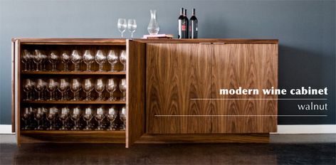 modern wine credenza Wine Credenza, Wine Storage Diy, Wine Rack Sideboard, Fort Drum, Wine Glass Storage, Sideboard Modern, Custom Wine Cellars, Wine Wall, Wine Cabinet